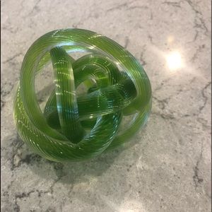 Art- green glass decorative orb